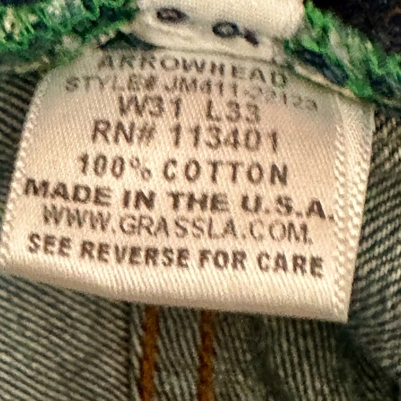 Grass Is Greener Womens Sz 31 Arrowhead Denim Jeans Y2K Low Rise Embroidered USA - Picture 11 of 11